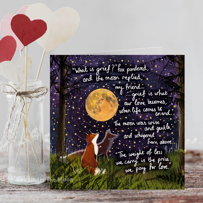 Fox Under The Moon - 'Grief' - Greeting Card From Fox Under The Moon