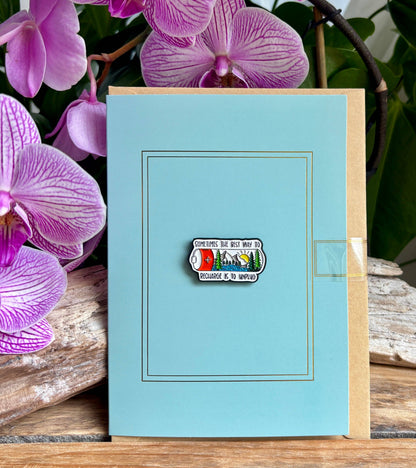 Ocean Ripples - Sometimes The... Pin Badge Card