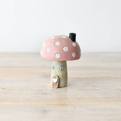 Gainsborough Giftware x Portland Living - Pink Mushroom House Deco, 10cm