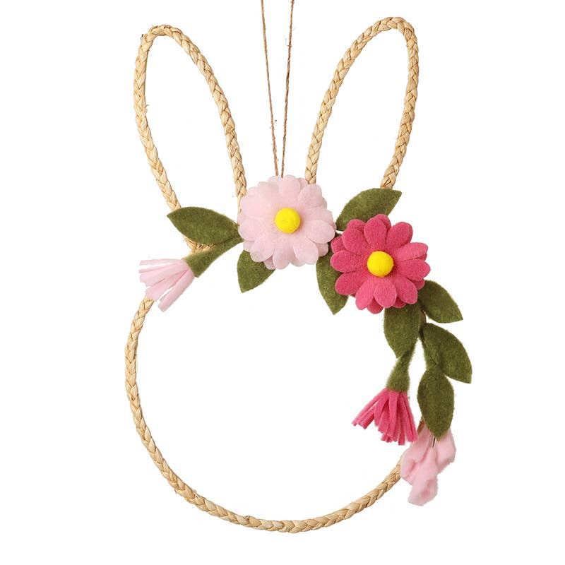 Heaven Sends - RABBIT HANGER WITH FELT FLOWERS