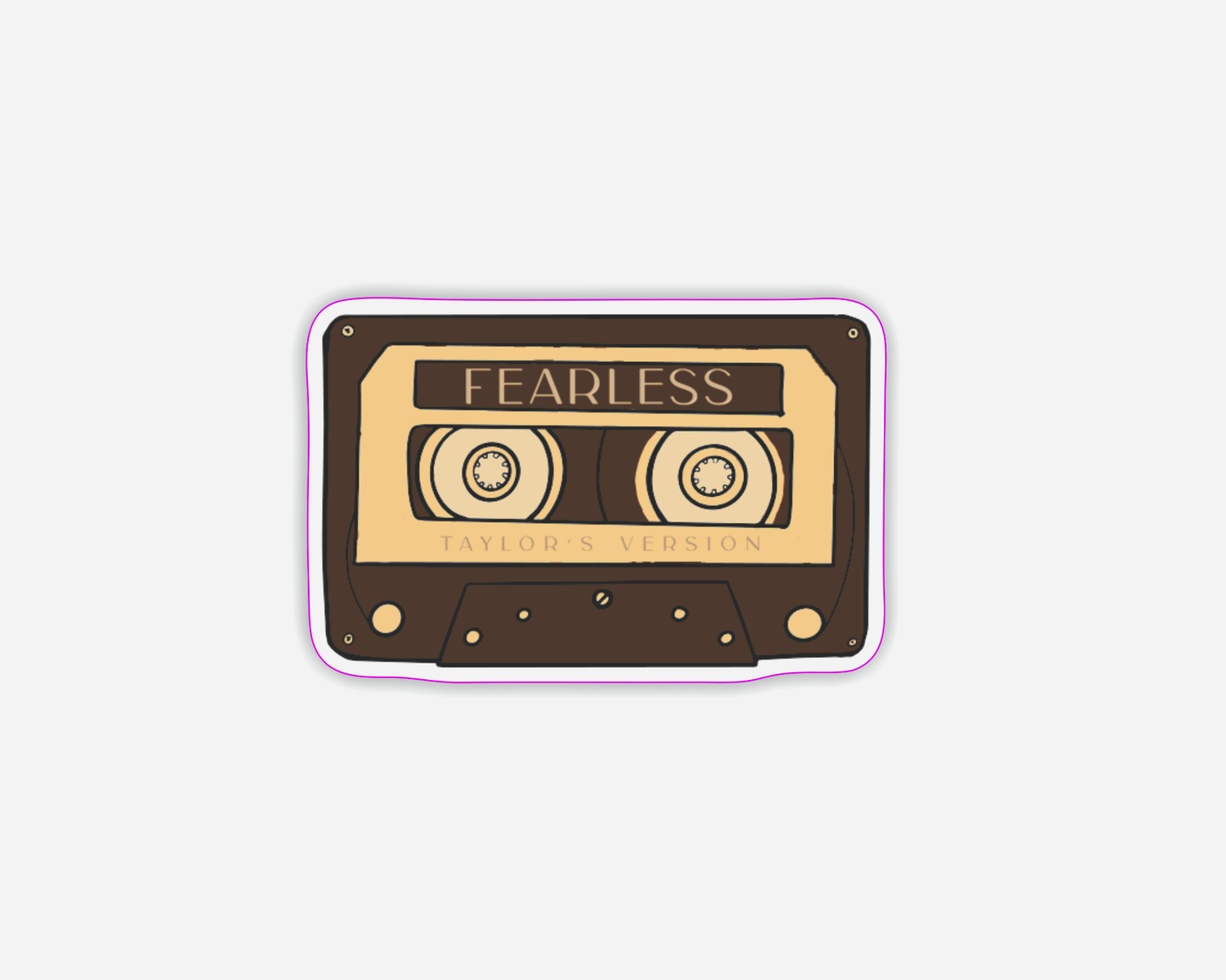 Danni Boden Designs - Fearless Album Inspired Cassette Tape Sticker - Taylor Swift