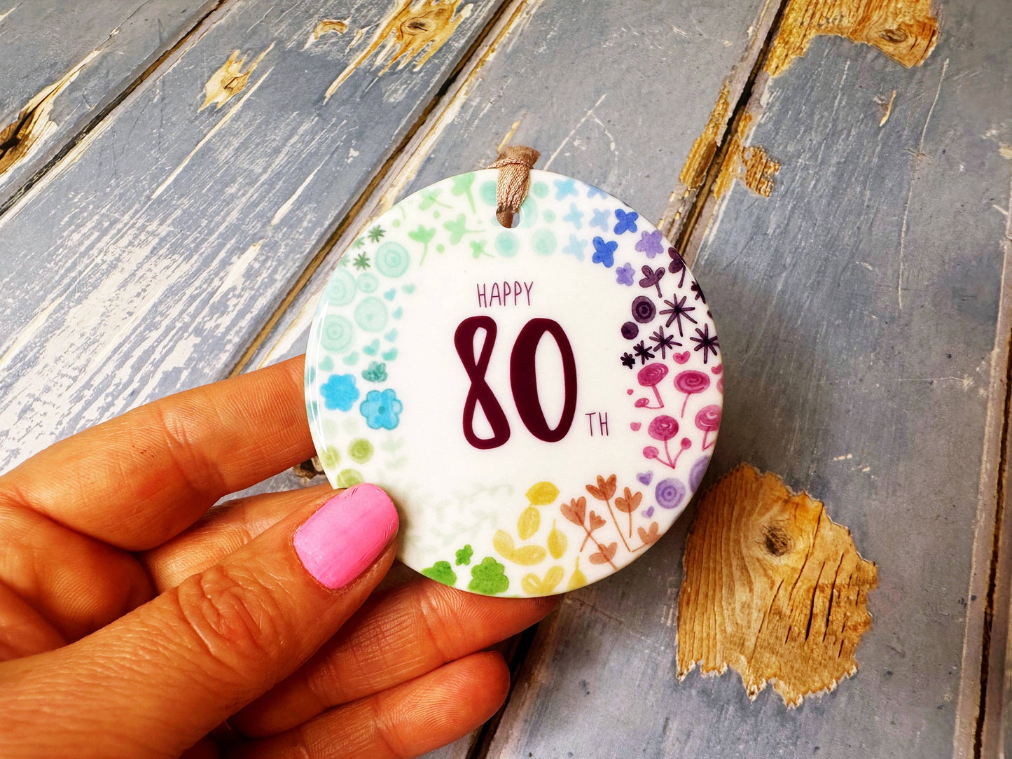 Little Heart - 80 years Floral Ceramic Circle