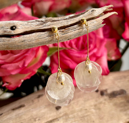 Ocean Ripples - 14ct Gold Plated Shell Disc Earrings