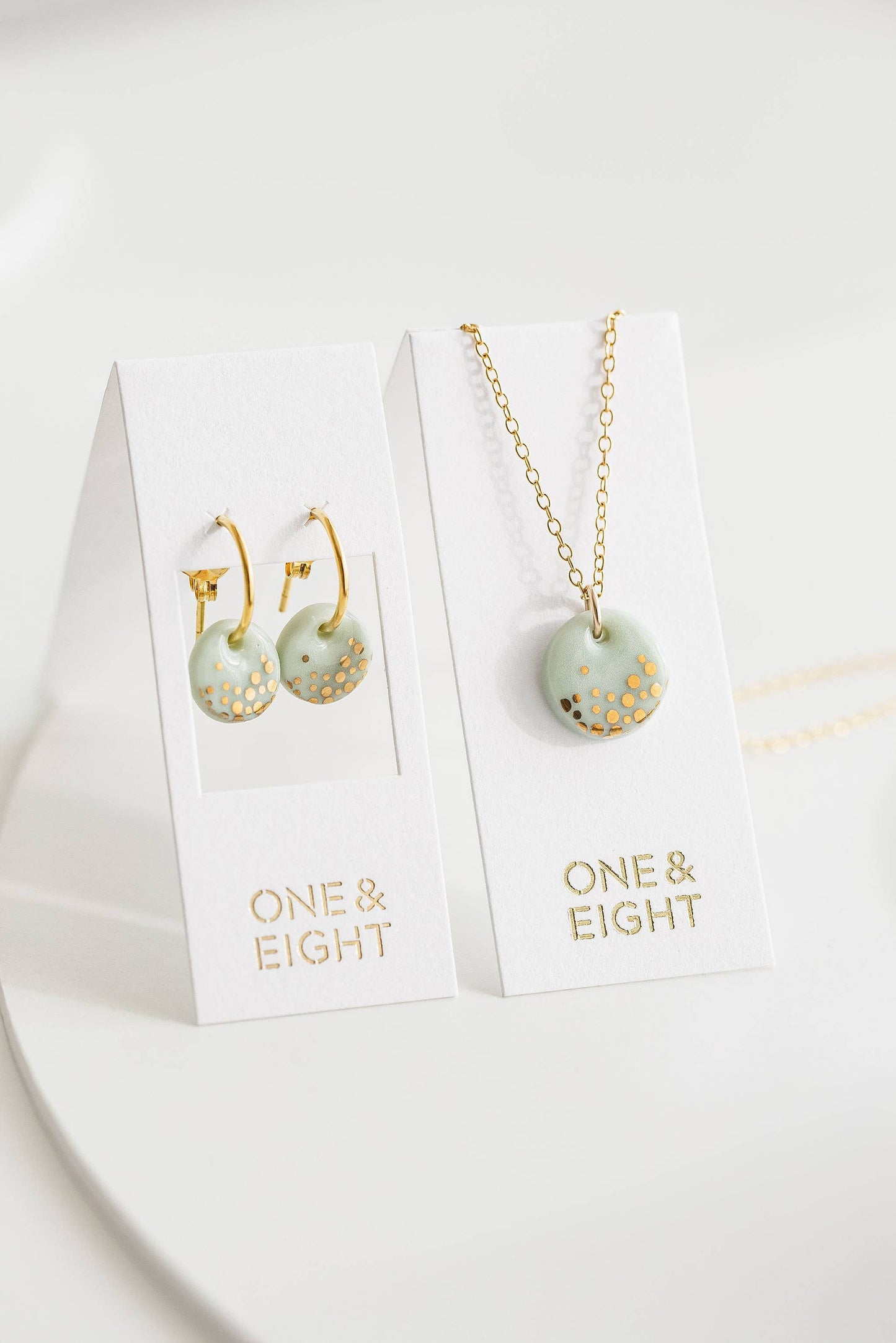 One & Eight - Mint Gold Gale Earrings