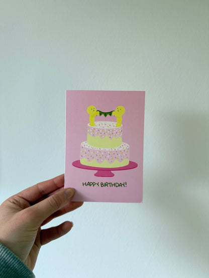 Gallerybylara - Smiski "Happy Birthday" greeting card. Trinket. A6. 