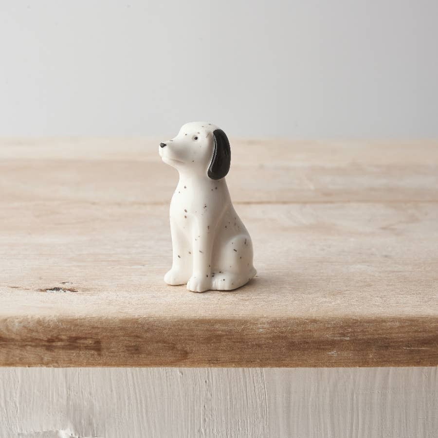 Gainsborough Giftware x Portland Living - Speckle Porcelain Dog, 6cm
