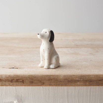 Gainsborough Giftware x Portland Living - Speckle Porcelain Dog, 6cm