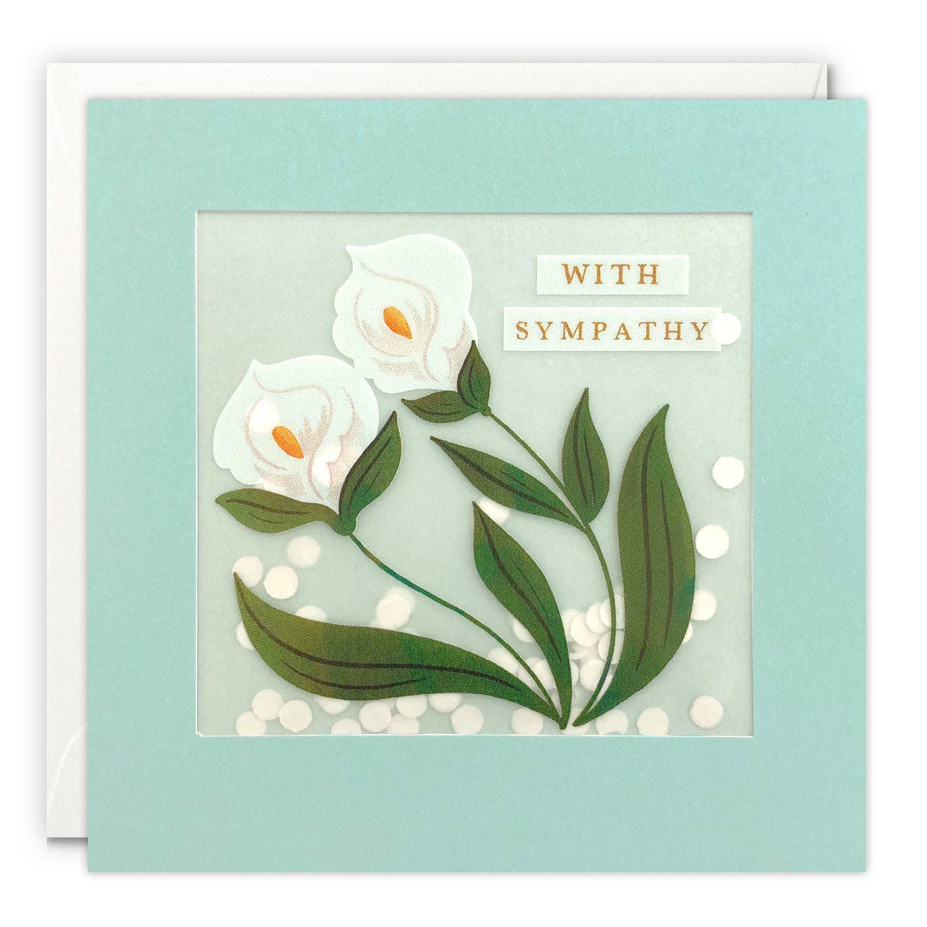 James Ellis - Lilies Confetti Sympathy Card - Paper Shakies