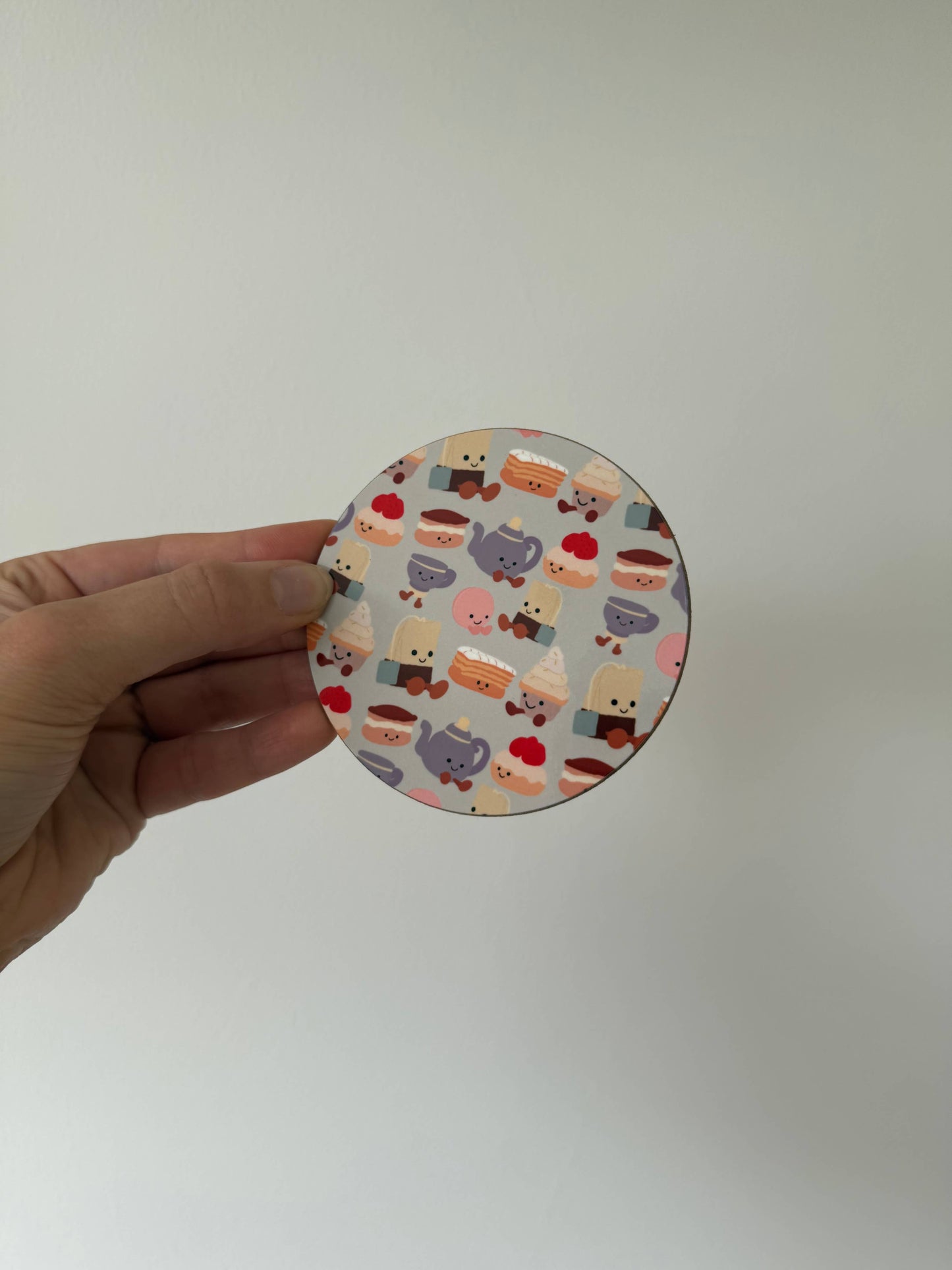 Gallerybylara - Afternoon Tea coaster. Handmade. Collectables. Cuddly toy