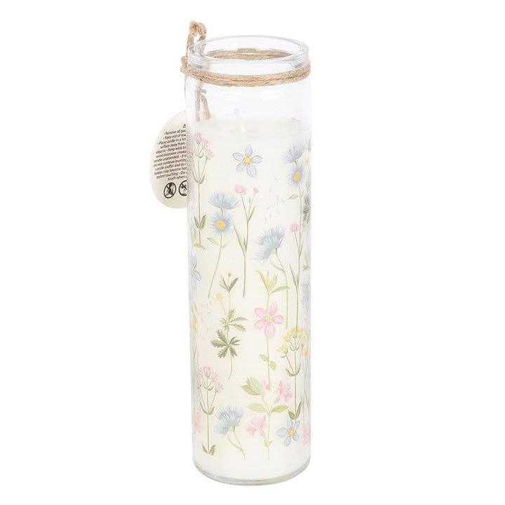 Floral Print Wildflower Tube Candle -birthday gift, mothers day gift