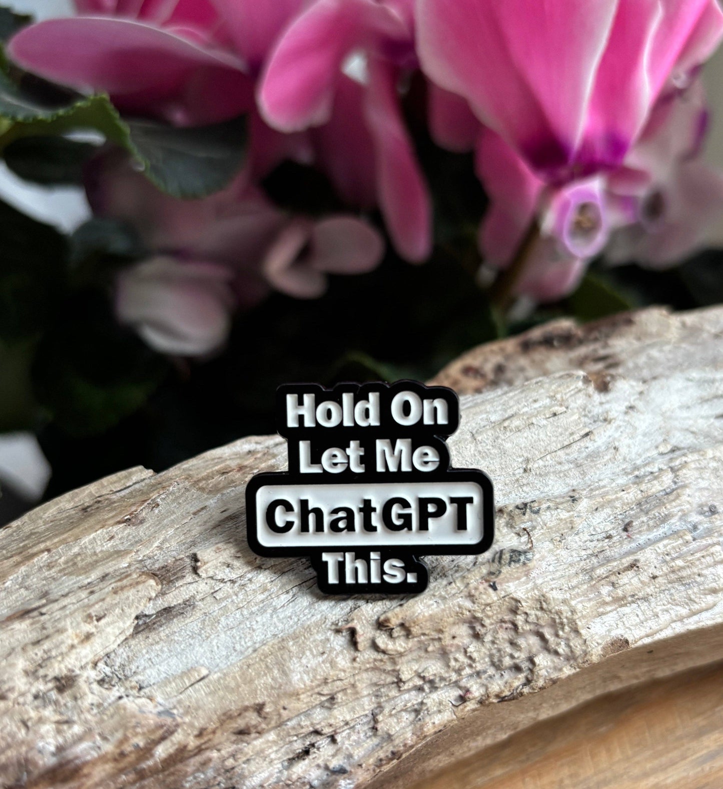 Ocean Ripples - Hold On, Let Me Chat GPT This Pin Badge Card
