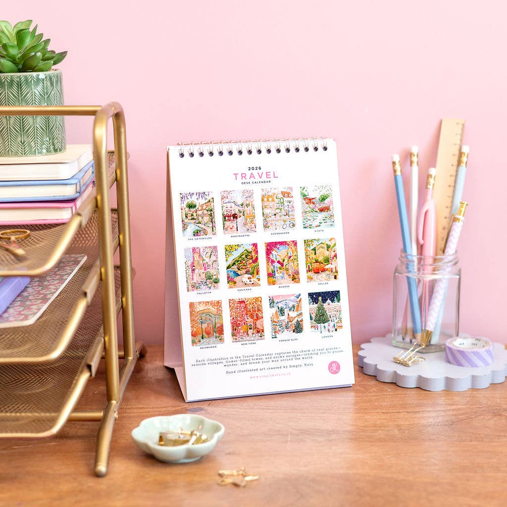 Simply, Katy - 2026 Travel: Desk Calendar