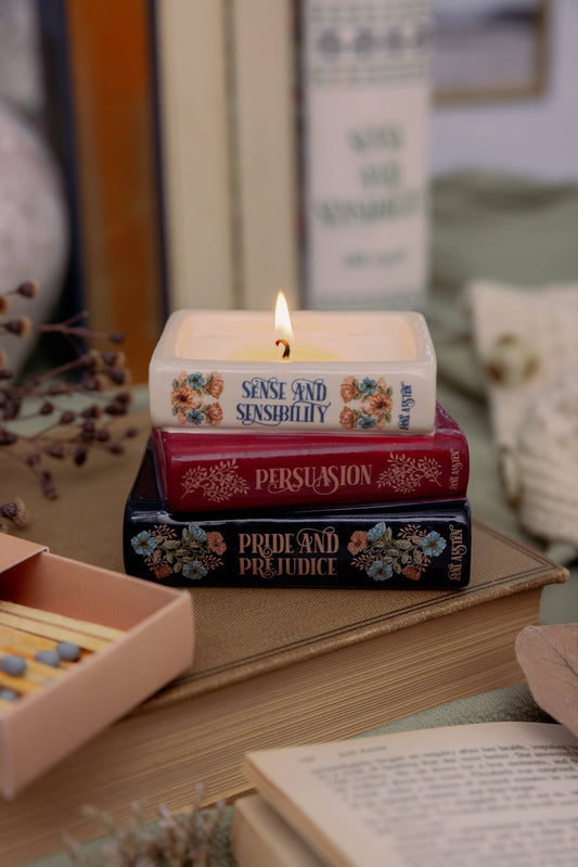 Steel Mill & Co UK - Bookstack Candle, Jane Austen