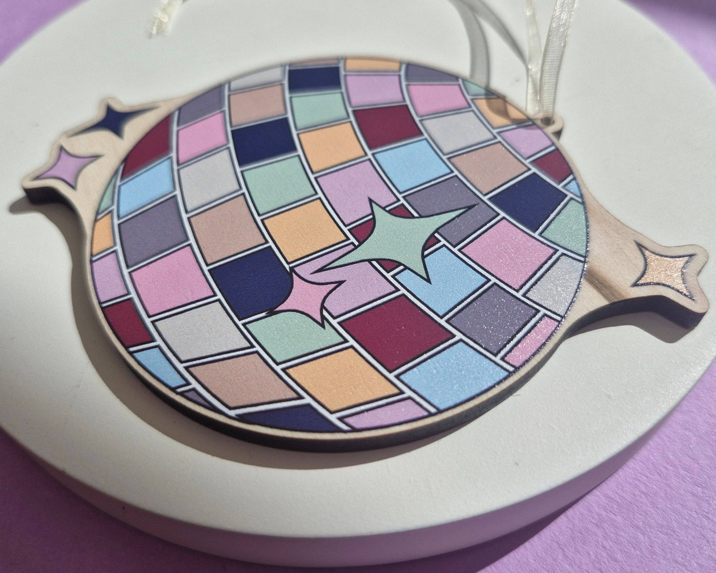 Danni Boden Designs - Taylor Swift ERA's Disco Ball Bauble/ Wooden Hanging Charm