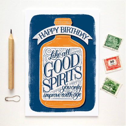 Alexandra Snowdon - Good Spirits Birthday Card
