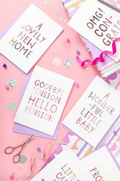 Two For Joy Illustration - Hello Pension Goodbye Tension  – Luxury Retirement Card