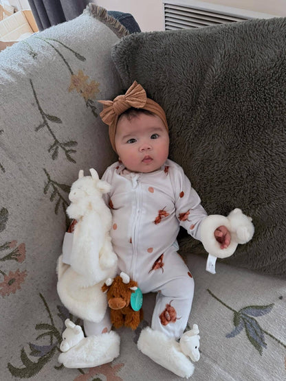 Brown Highland Cow Plush Baby Soft Mini Toy - 11cm