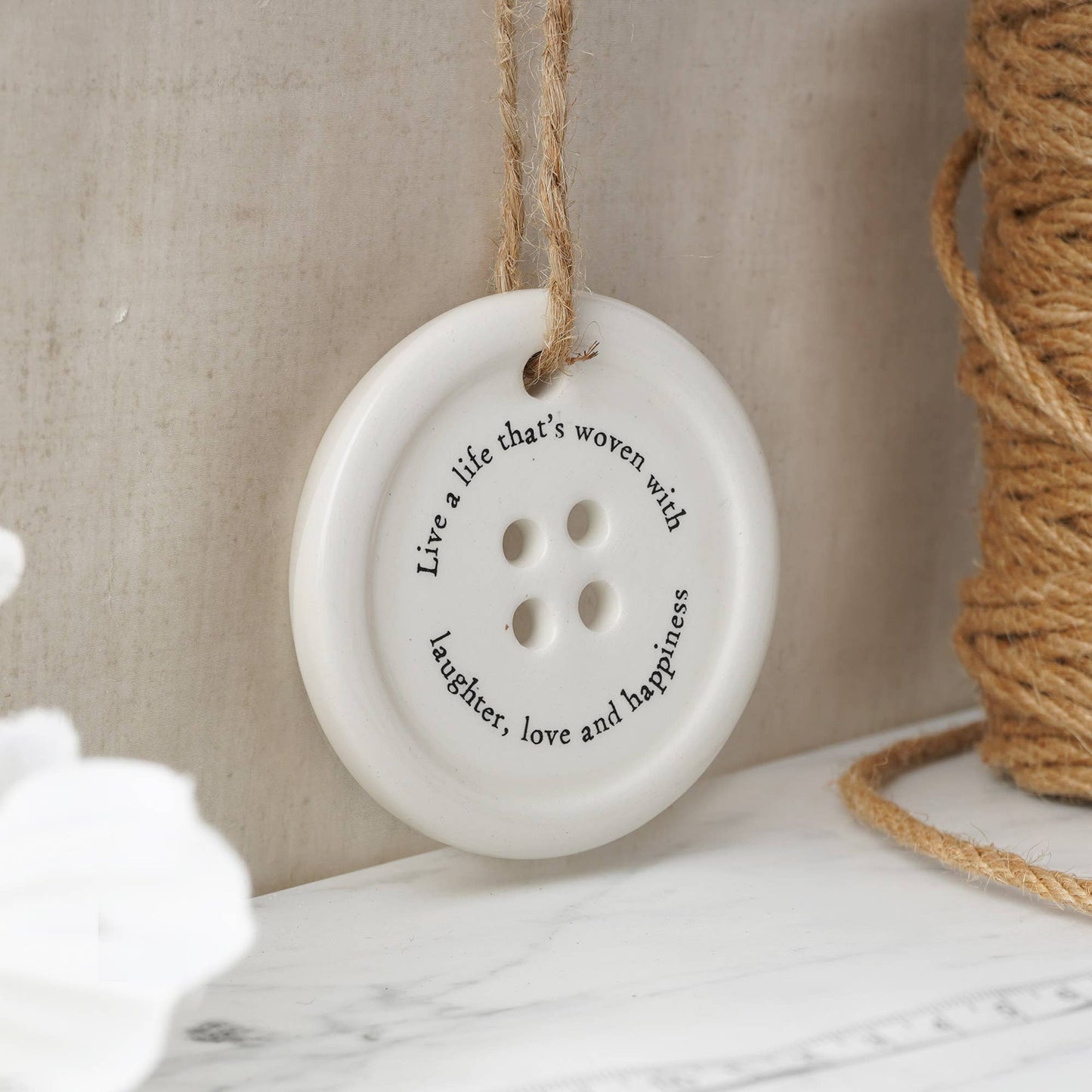 CGB Giftware - Send With Love 8 Assorted Button Hangers In Dish