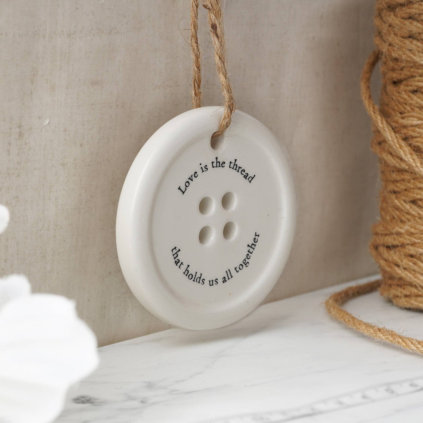 CGB Giftware - Send With Love 8 Assorted Button Hangers In Dish