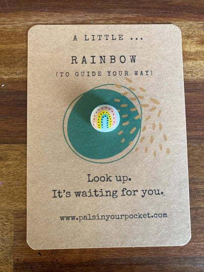 Pals in your Pocket - Rainbow Positivity Pocket Hug & Worry Stone Keepsake