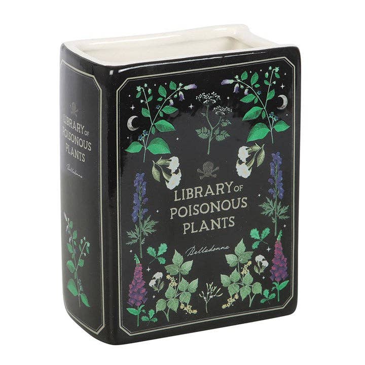Something Different Wholesale - Poisonous Plants Gothic Botanical Book Shaped Vase