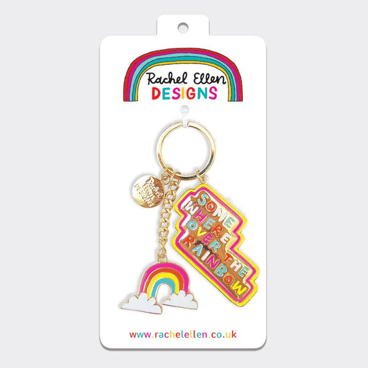 Rachel Ellen Designs - Enamel Keyrings - Somewhere Over The Rainbow