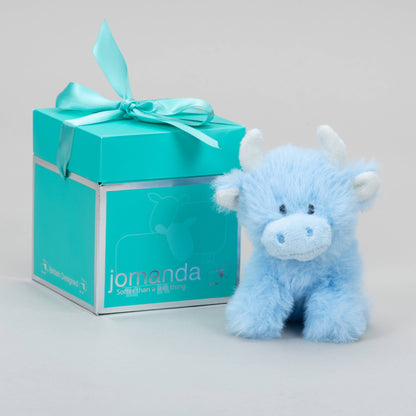 Jomanda Soft Toys & Accessories - UK Based - Baby Blue Mini Highland Cow Soft Toy COOllectible Cow