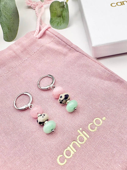 Candi Co Jewellery - Pastel Candy Huggie Hoop Earrings - Silver-Plated