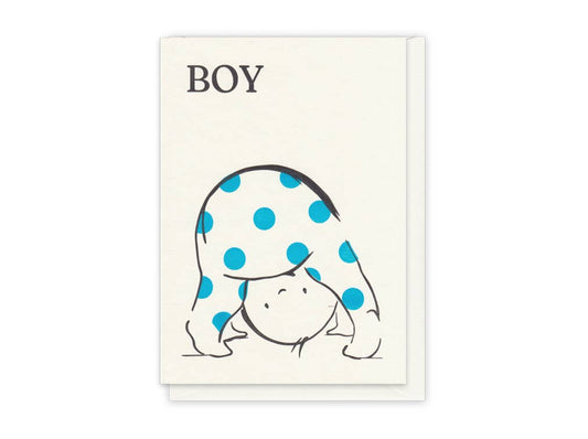 Alex & Olive - Baby Boy Handcrafted Greeting Card - Letterpress Printed