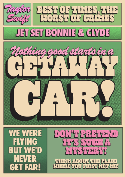 Blue Iris Designs Co - Getaway Car Music Inspired print