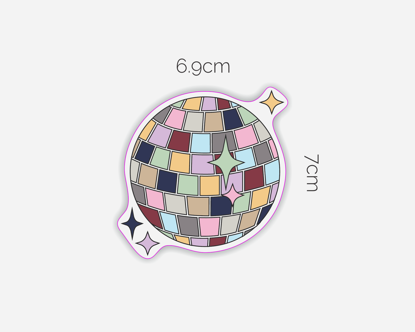 Danni Boden Designs - Disco Ball Sticker - Taylor Swift ERAS Colours