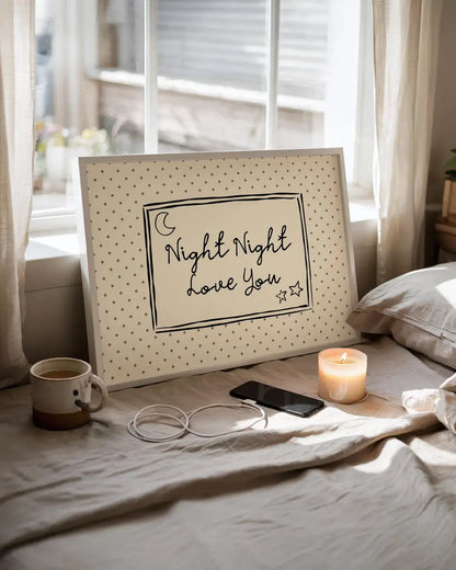 Mother & Sun Studio - Mid Century Retro Night Night Love You Print