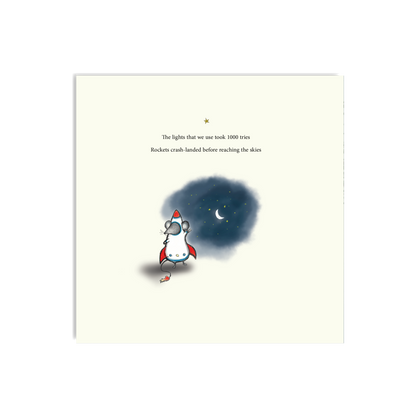 Shoot For The Moon Card by Toots Design
