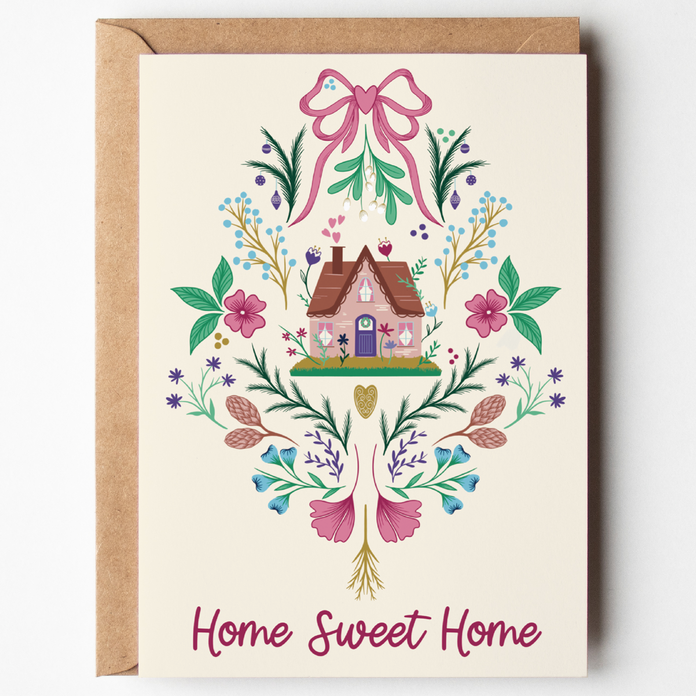 Not Today Tuesday - New Home Card | Cute Home | Folk Florals
