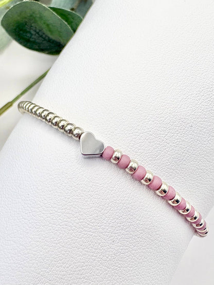 Candi Co Jewellery - Pastel Seed Beaded Charm Bracelet