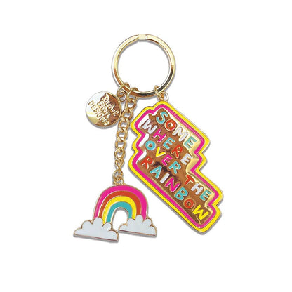 Rachel Ellen Designs - Enamel Keyrings - Somewhere Over The Rainbow