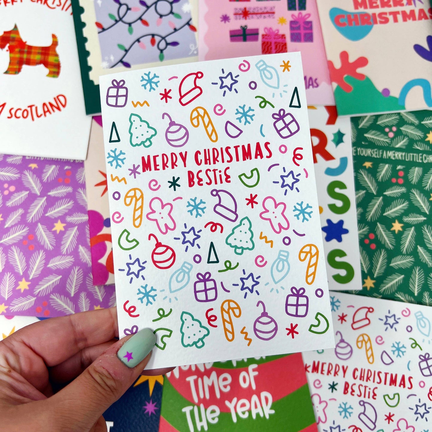 Xoxo Designs by Ruth - Christmas 'Merry Christmas Bestie' Card