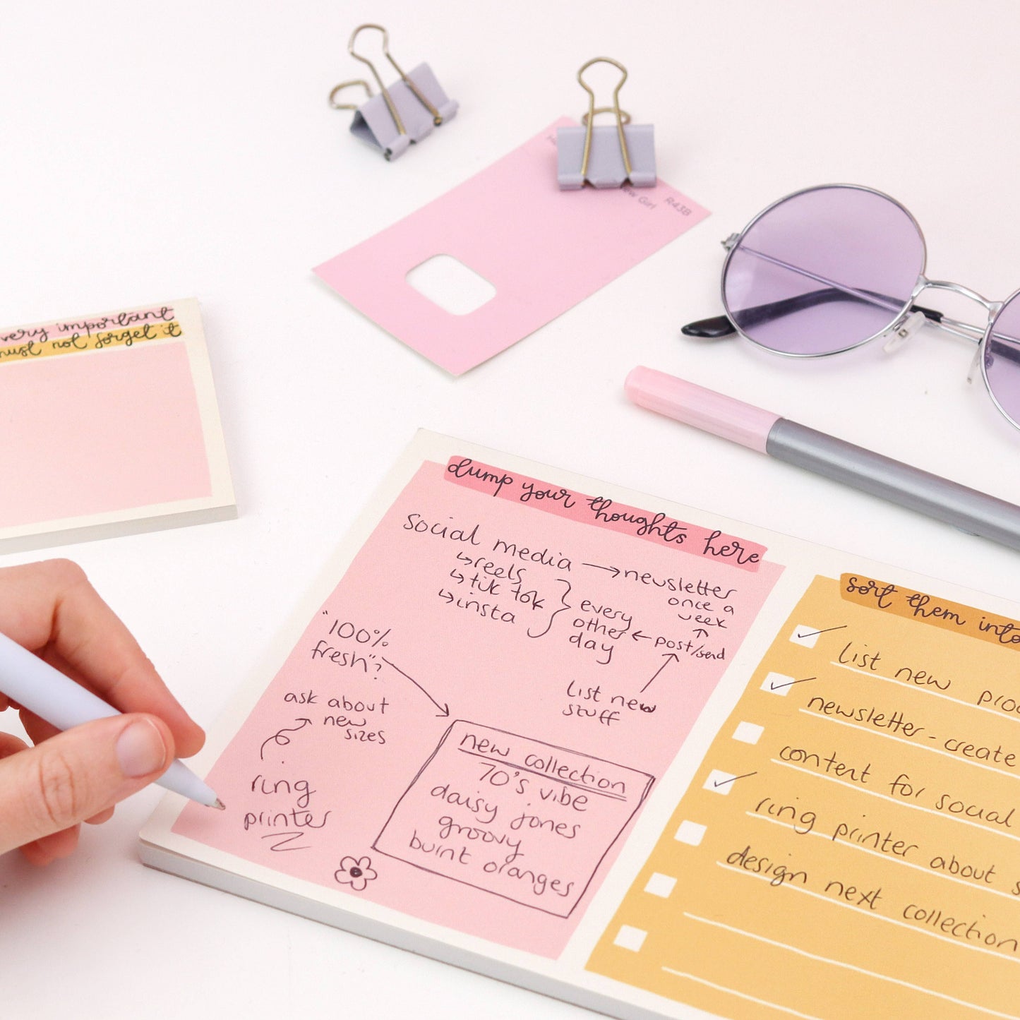 Oh, Laura - A5 notepad - organise your thoughts