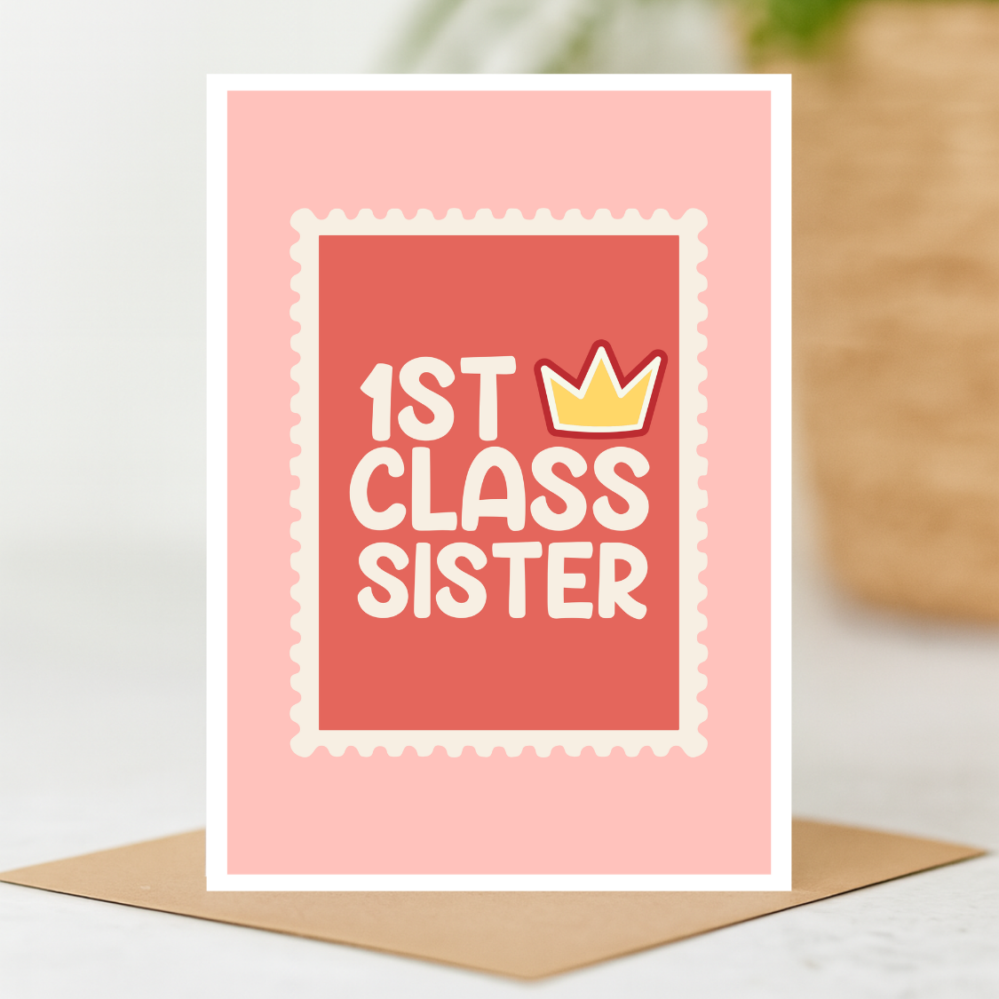 The Playful Press - First Class Sister Birthday Card