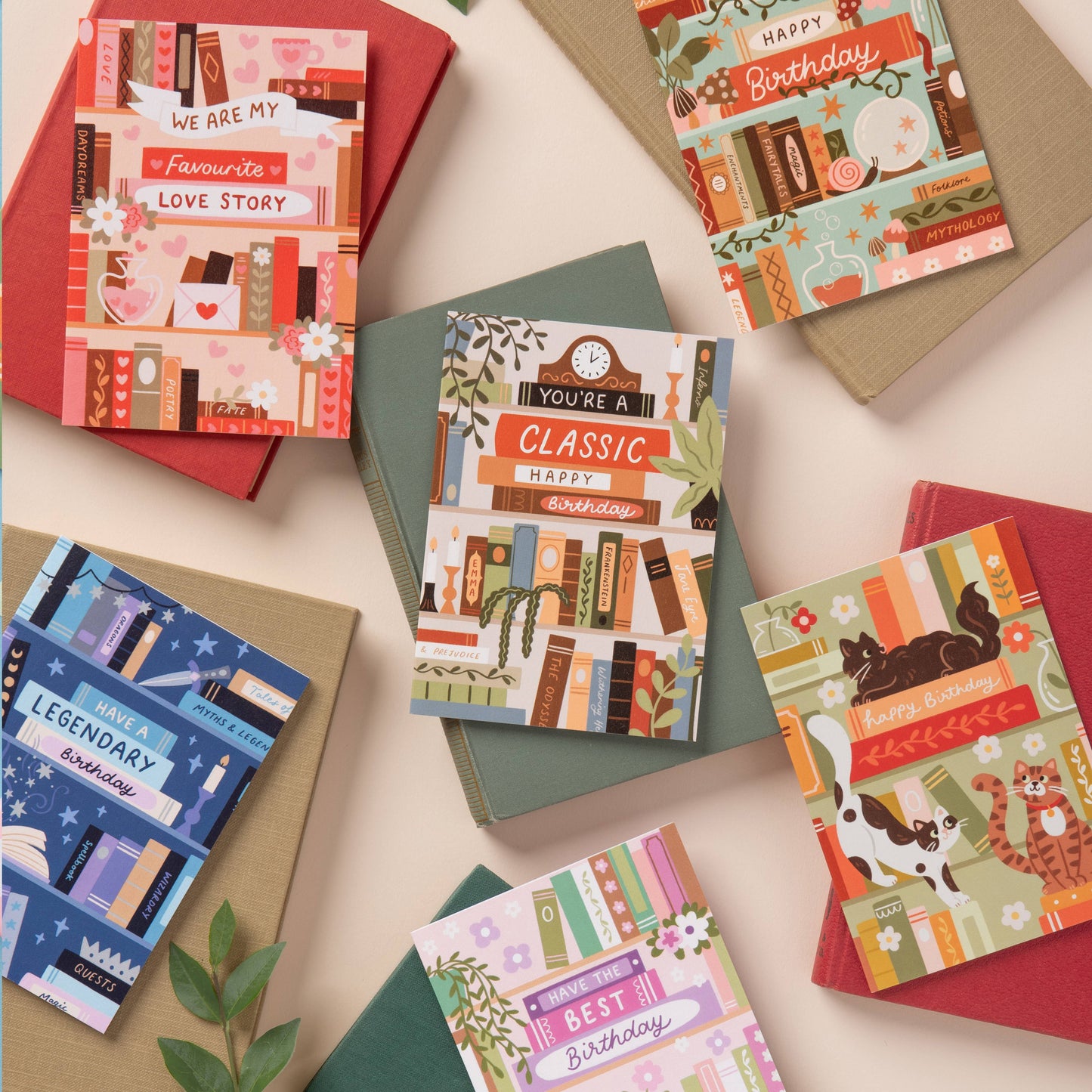 Hopscotch Paper Co. - "You're a Classic" Literary Birthday Card – Book-Themed Card