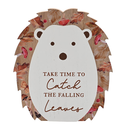 COUNTRY LIVING PLAQUE - AUTUMN HEDGEHOG