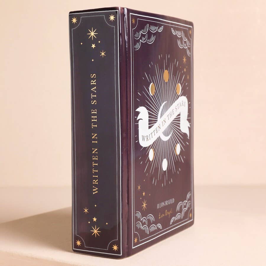 Lisa Angel - Ceramic Navy Celestial Book Vase