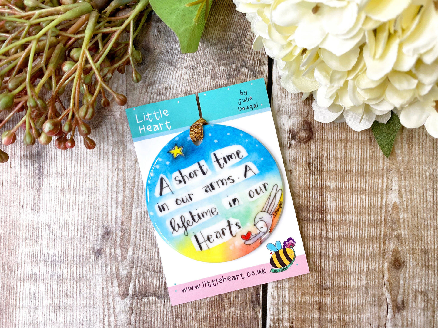 Little Heart - A short time in our Arms Ceramic decoration