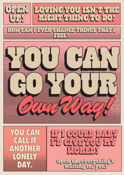Blue Iris Designs Co - Go your own way Music Inspired print