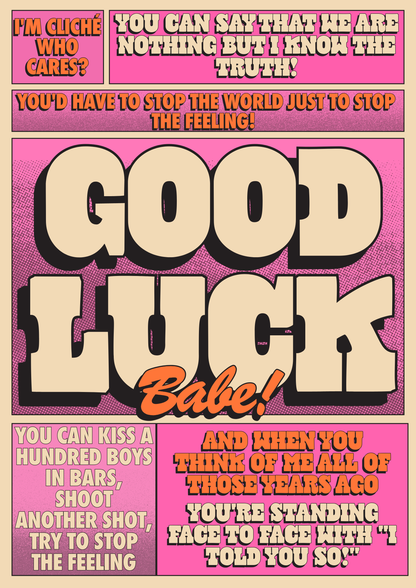 Blue Iris Designs Co - Good Luck Babe Chappell Roan inspired print 