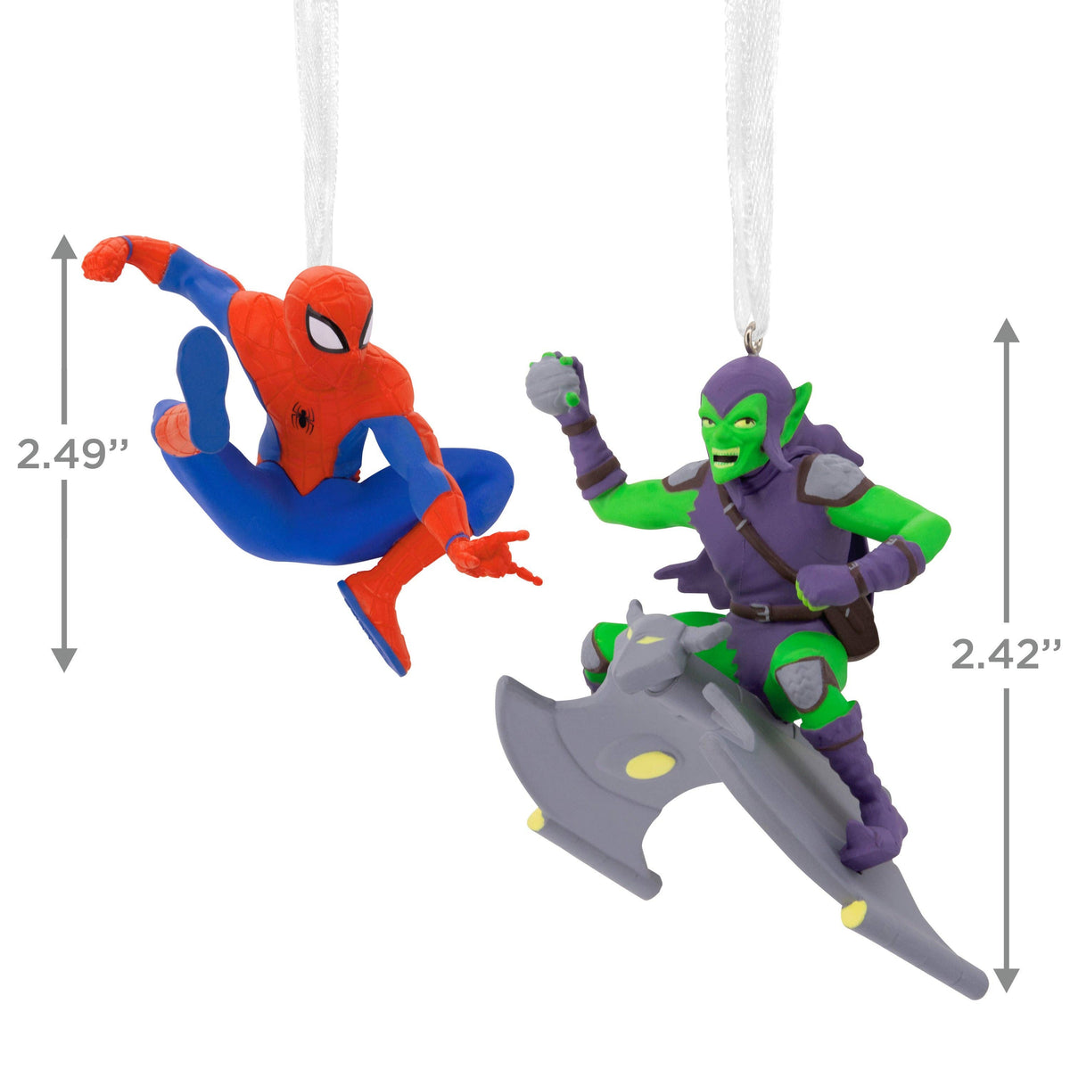 Hallmark - Storied Moments Marvel Ornament Set 2 Spider-Man Greengoblin