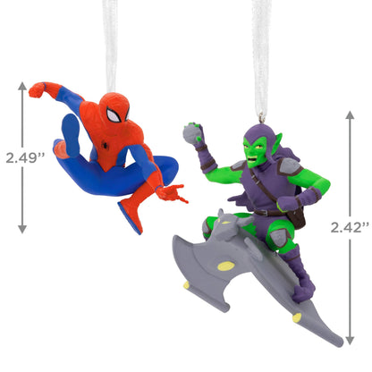 Hallmark - Storied Moments Marvel Ornament Set 2 Spider-Man Greengoblin