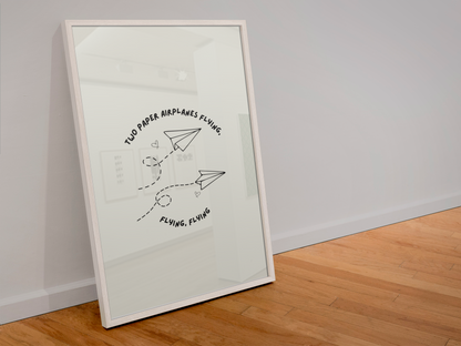 Blue Iris Designs Co - Two paper airplanes flying Taylor Swift inspired print