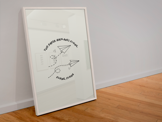 Blue Iris Designs Co - Two paper airplanes flying Taylor Swift inspired print