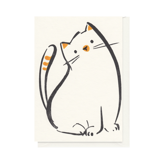 Alex & Olive - Cat Everyday Handcrafted Card - Letterpress Printed